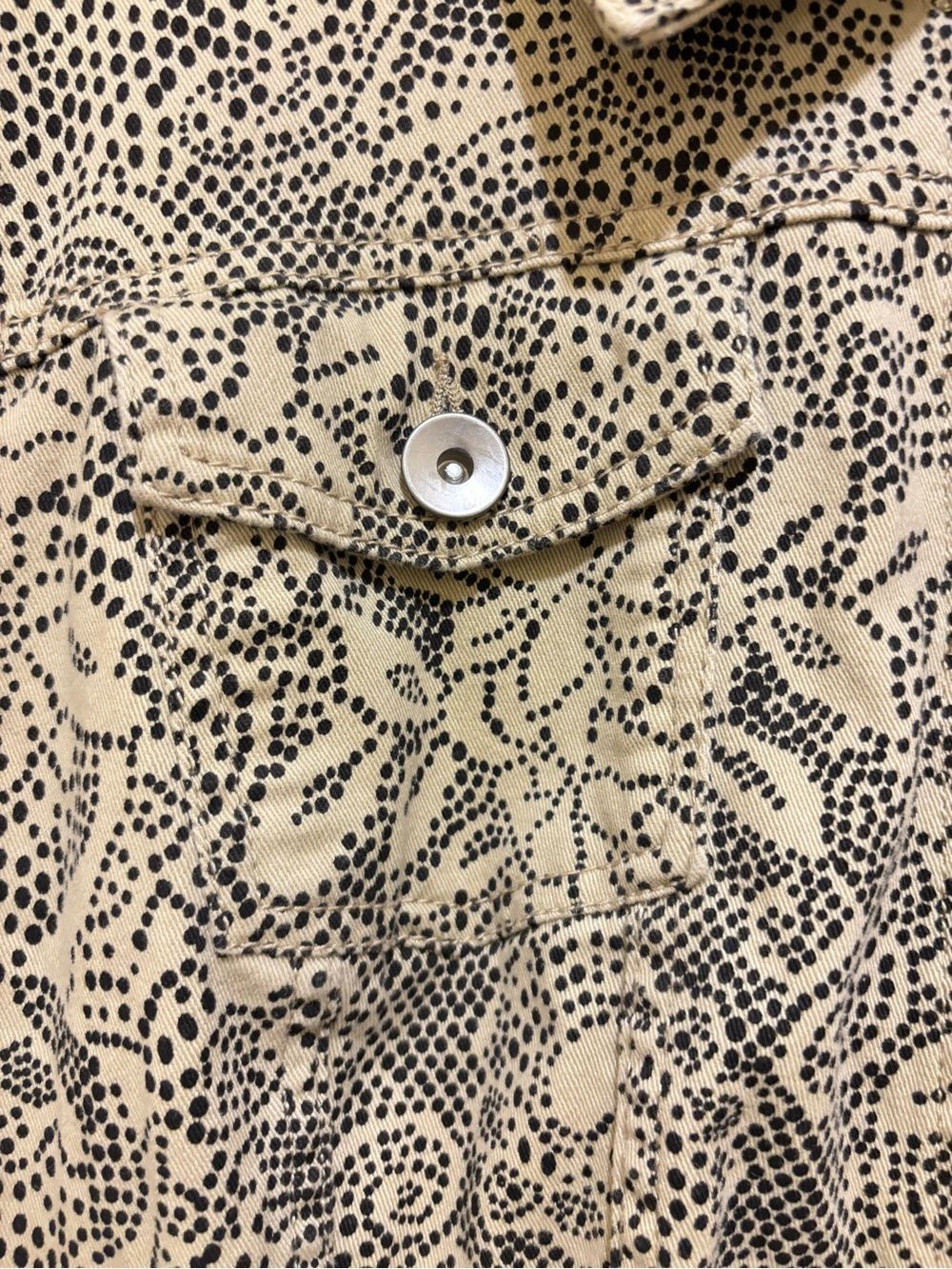 Christopher & Banks Beige and Gray Printed Button-Front Jacket. Size L - Picture 5 of 7